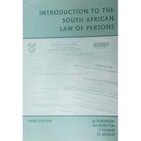 Introduction to the South African Law of Persons